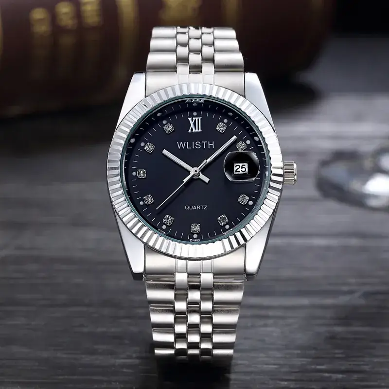 Women's Gold Silver Quartz Couple Watches Waterproof - Image 5