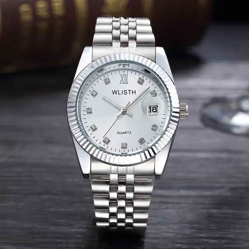 Women's Gold Silver Quartz Couple Watches Waterproof - Image 7