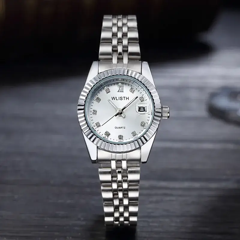 Women's Gold Silver Quartz Couple Watches Waterproof - Image 8