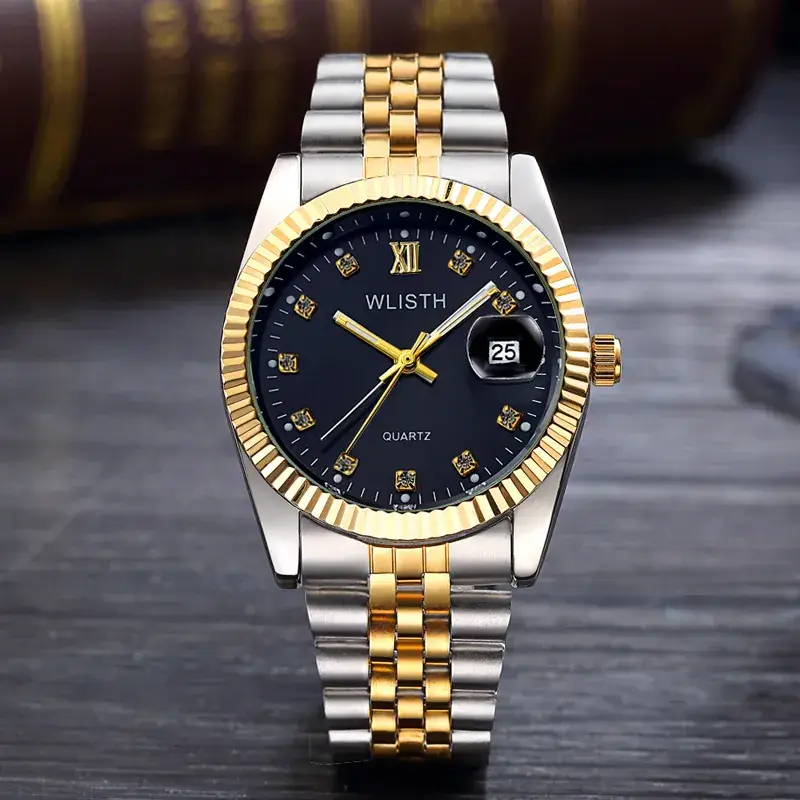 Women's Gold Silver Quartz Couple Watches Waterproof - Image 9