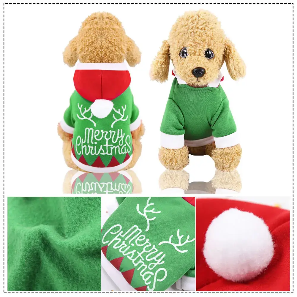 Christmas Teddy Coat for Dog Red Snowman Design — feature 44