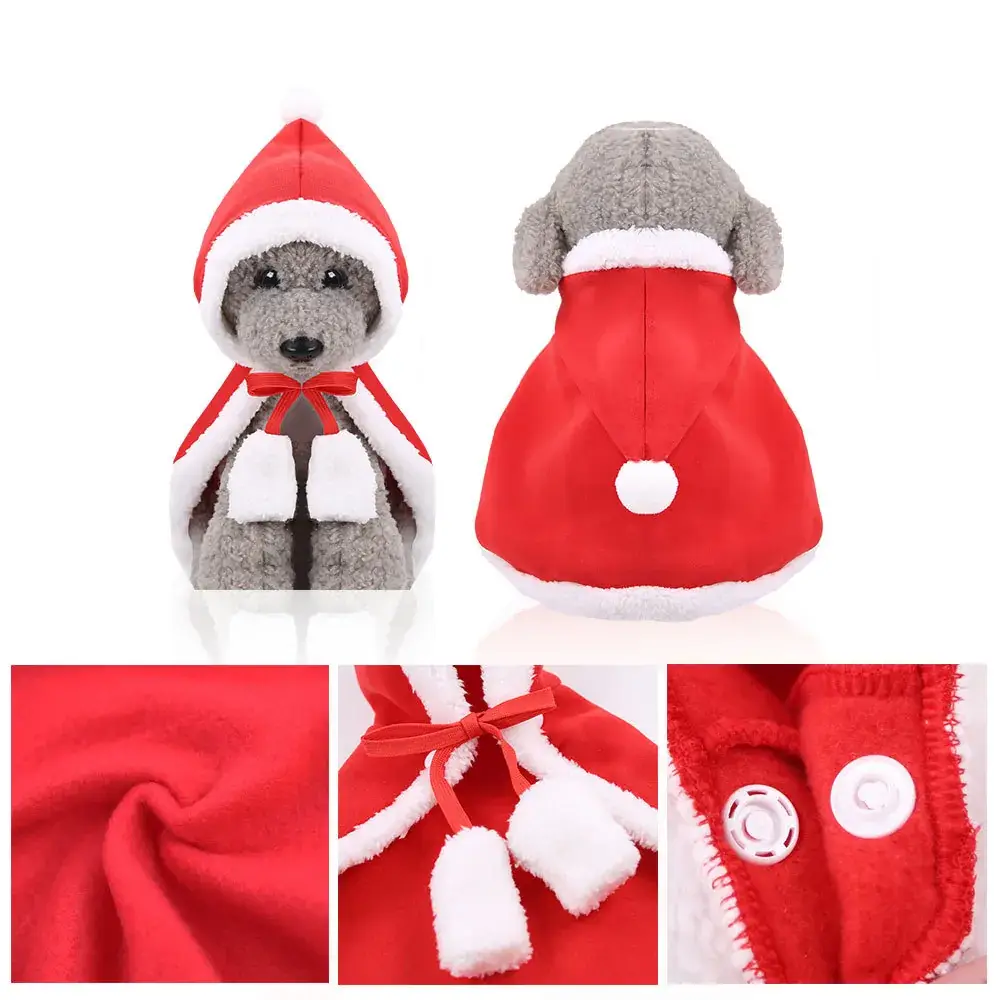 Christmas Teddy Coat for Dog Red Snowman Design — feature 46