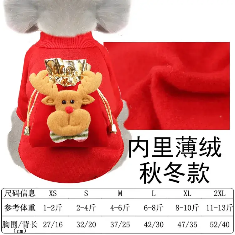 Christmas Teddy Coat for Dog Red Snowman Design - Image 8