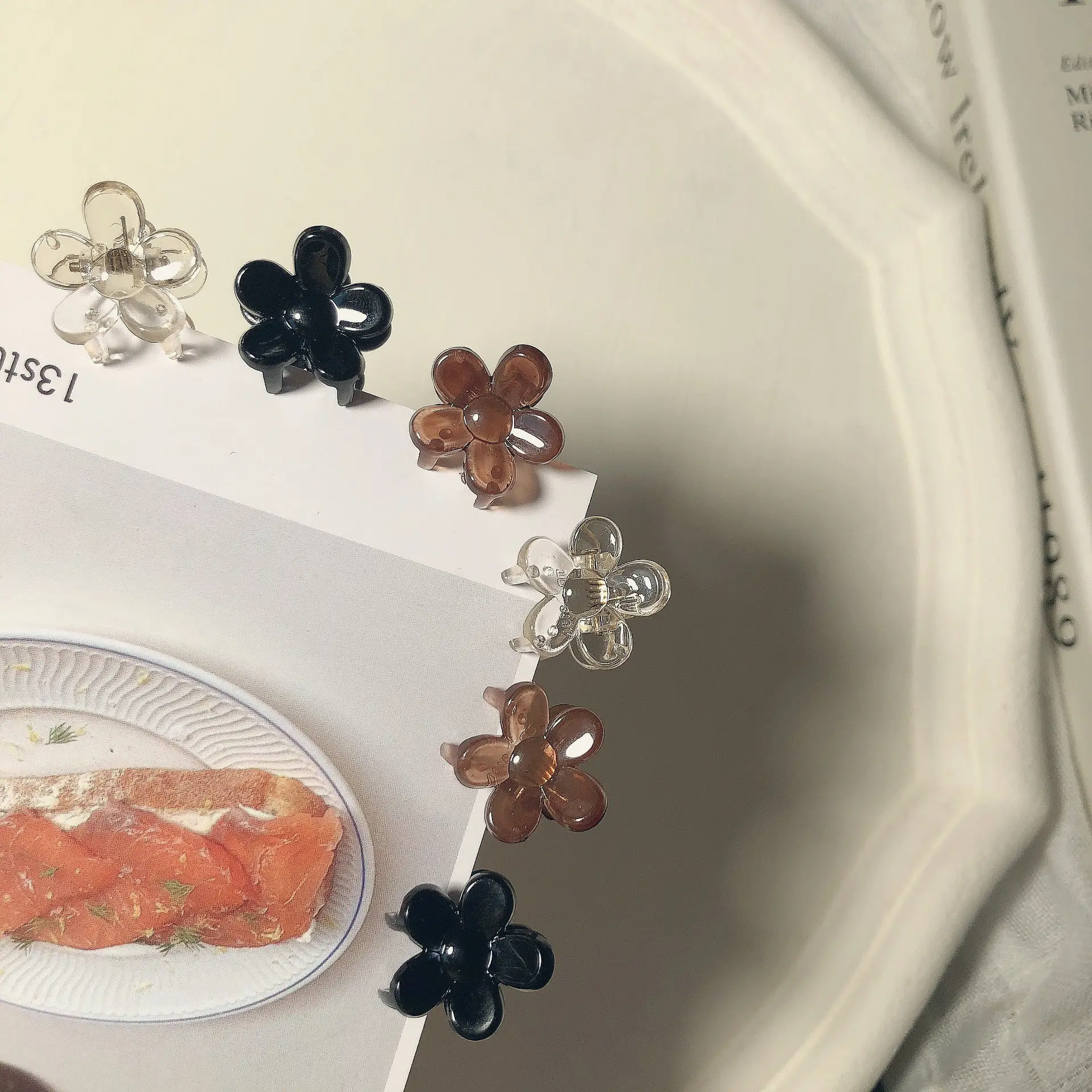 Mini Flower Hair Clips for Bangs & Side Clip - Image 12