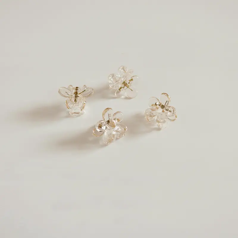 Mini Flower Hair Clips for Bangs & Side Clip - Image 10