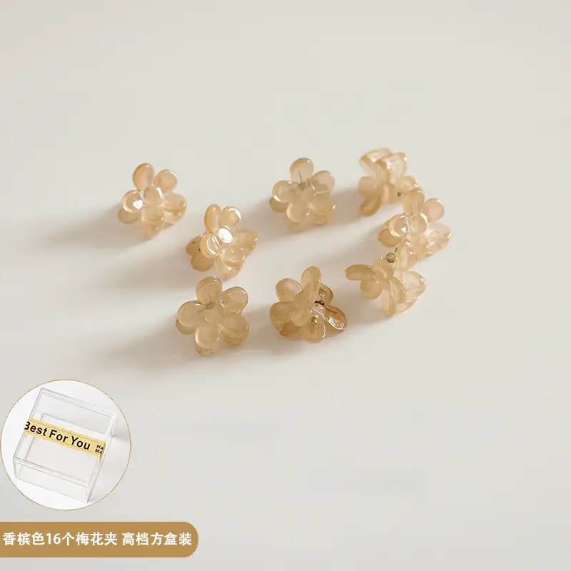 Mini Flower Hair Clips for Bangs & Side Clip - Image 3