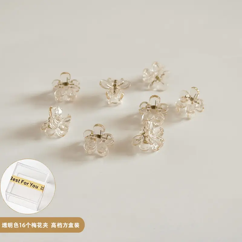 Mini Flower Hair Clips for Bangs & Side Clip - Image 4