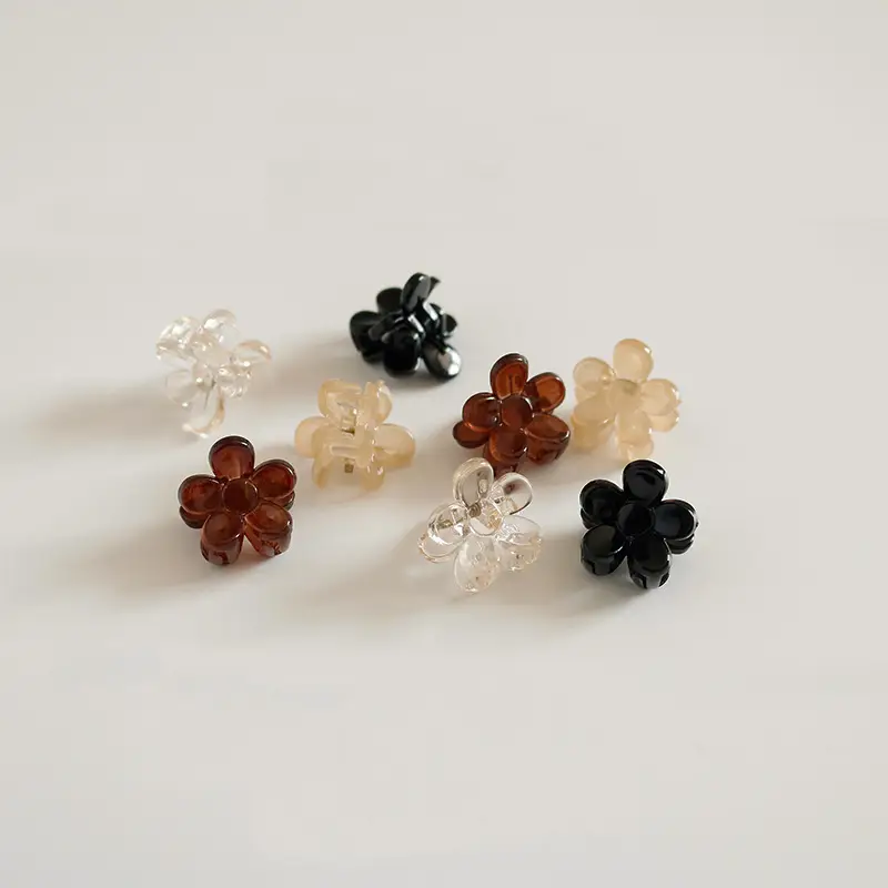 Mini Flower Hair Clips for Bangs & Side Clip - Image 6