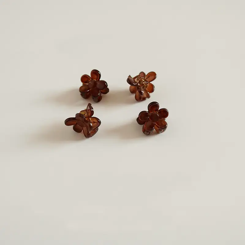 Mini Flower Hair Clips for Bangs & Side Clip - Image 7