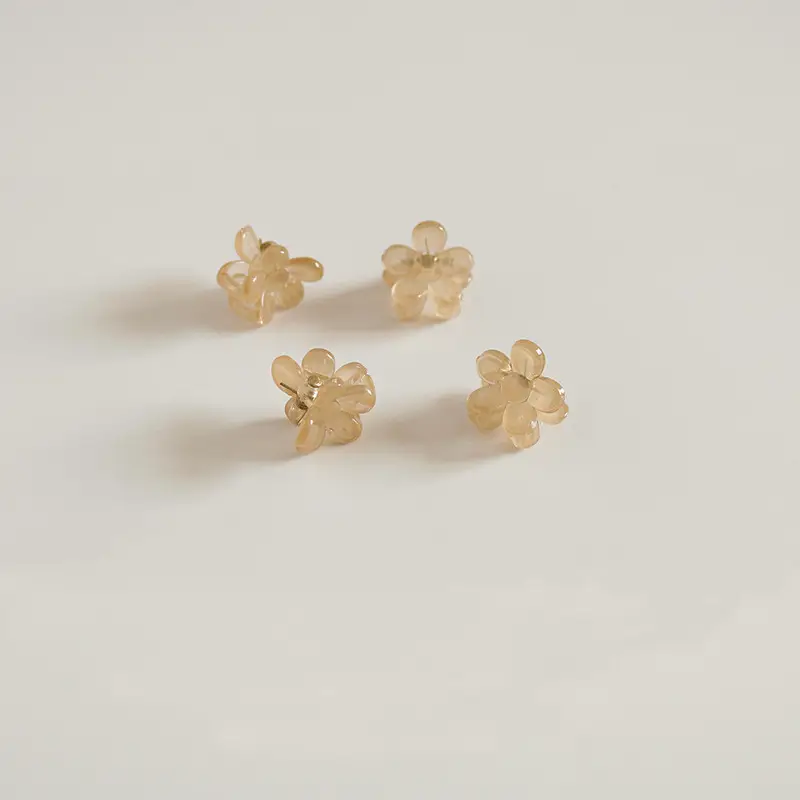 Mini Flower Hair Clips for Bangs & Side Clip - Image 8