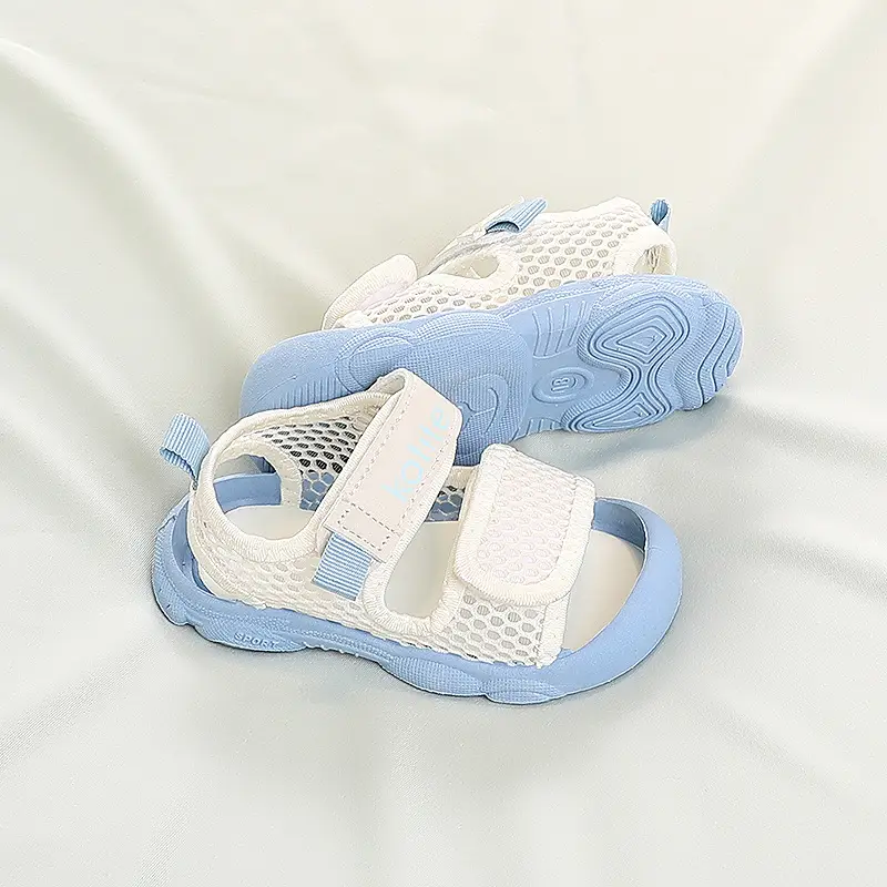 Baby Mesh Sandals Blue White Toddler Shoes