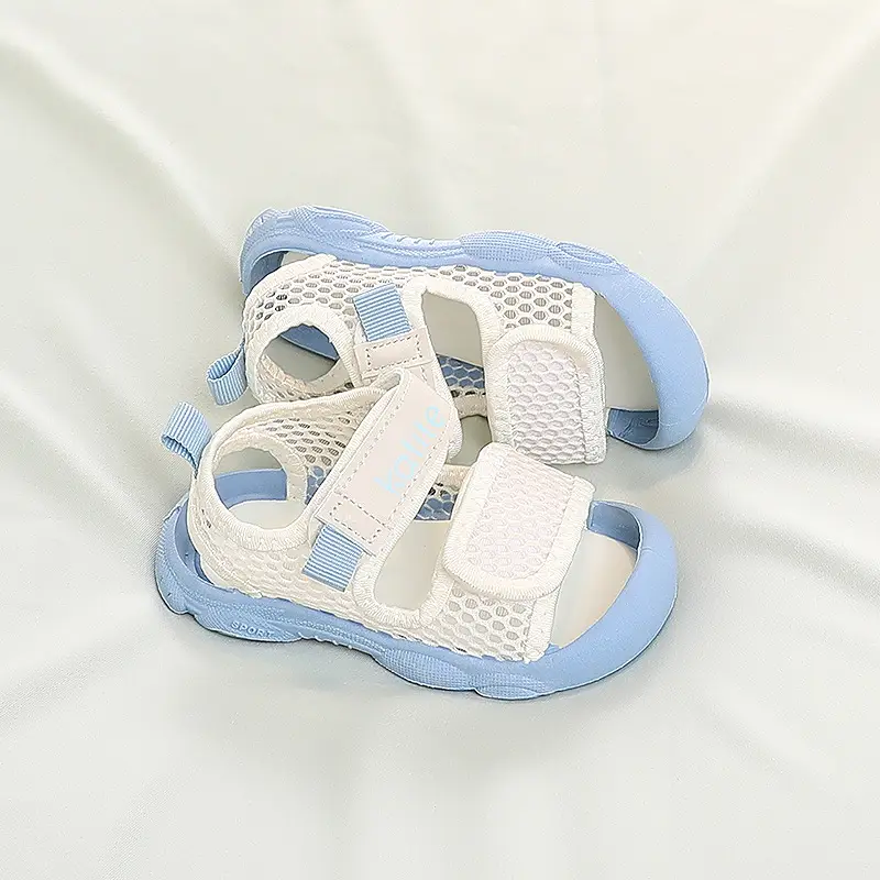 Baby Mesh Sandals Blue White Toddler Shoes