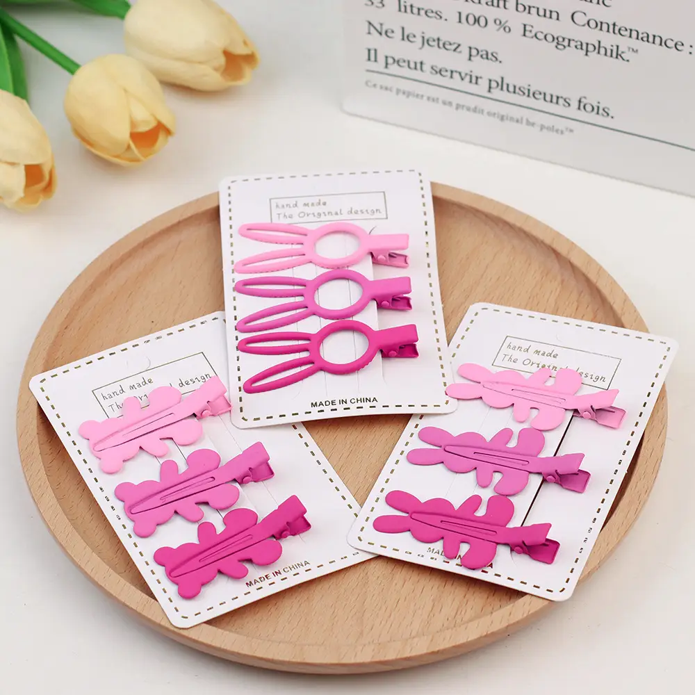 Korean Style Hairpin Clips Pink Purple - Image 19