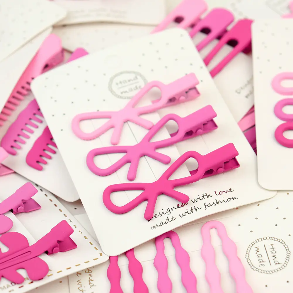 Korean Style Hairpin Clips Pink Purple - Image 20
