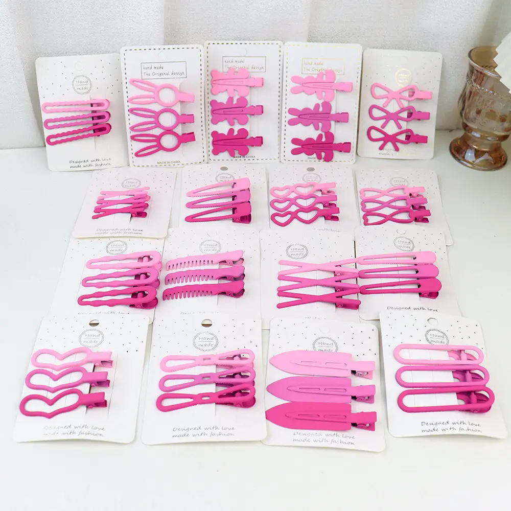 Korean Style Hairpin Clips Pink Purple - Image 21