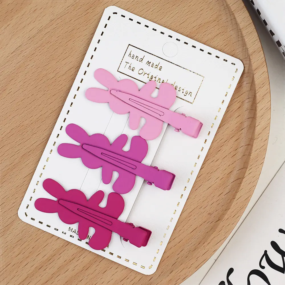 Korean Style Hairpin Clips Pink Purple - Image 12