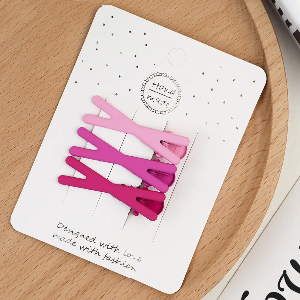 Korean Style Hairpin Clips Pink Purple - Image 15