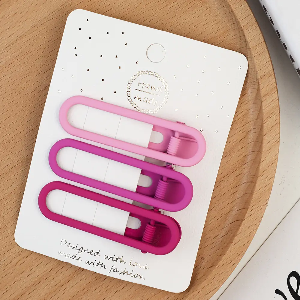 Korean Style Hairpin Clips Pink Purple - Image 4