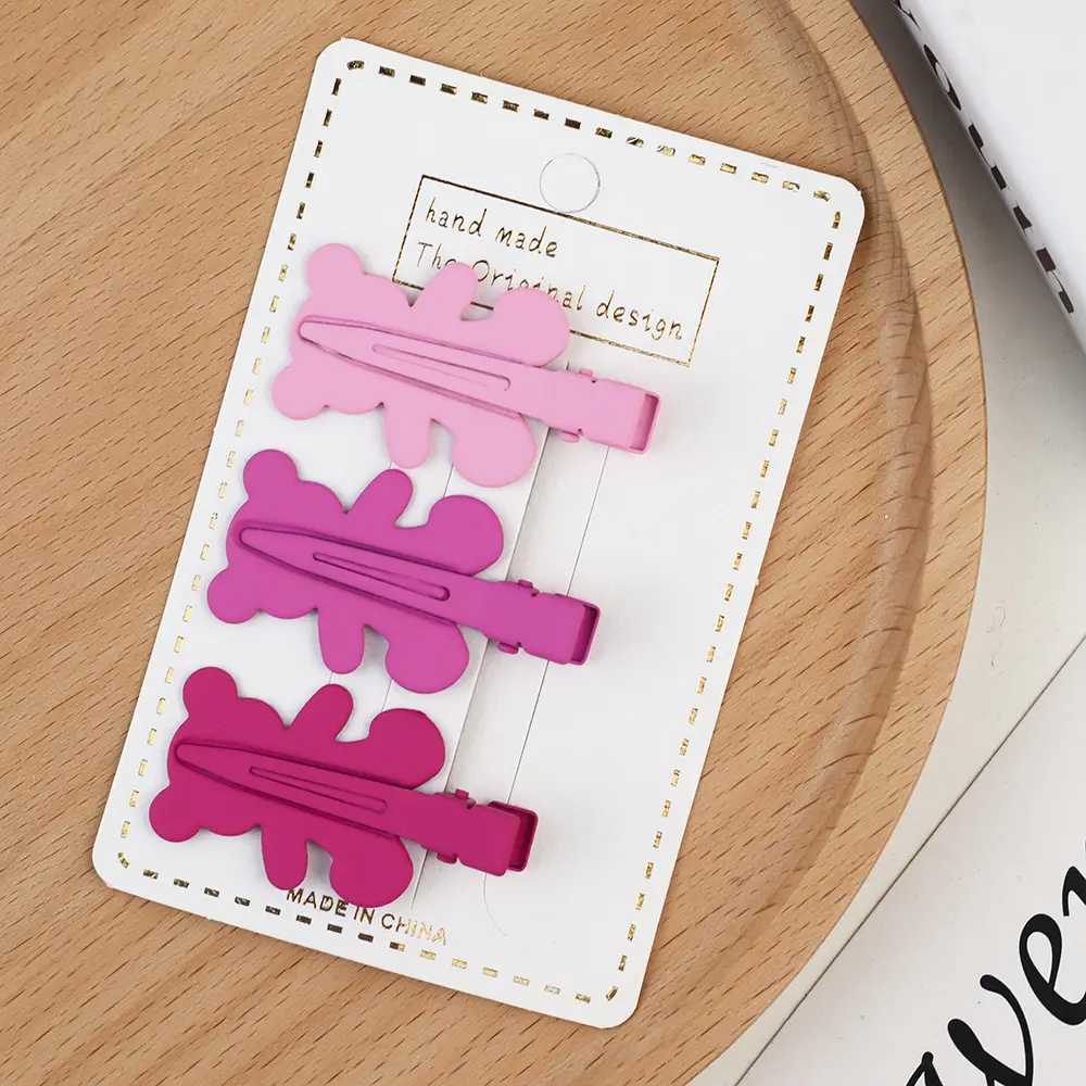 Korean Style Hairpin Clips Pink Purple - Image 5