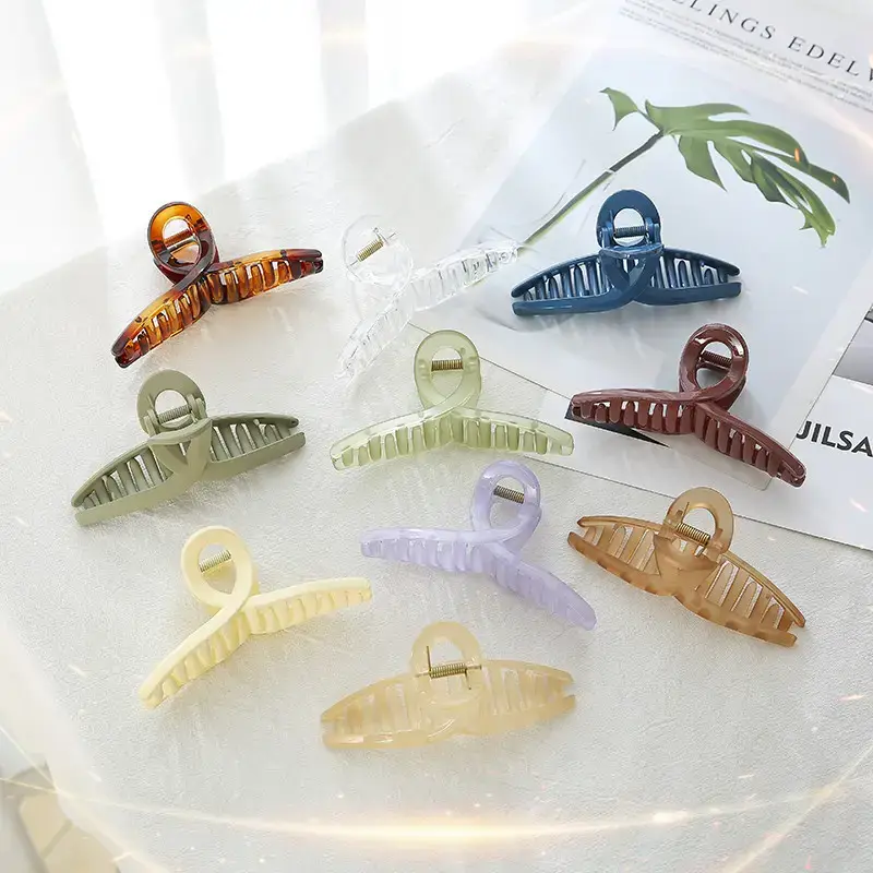 Clear Purple PC11cm Hairpin Clip All Match - Image 33