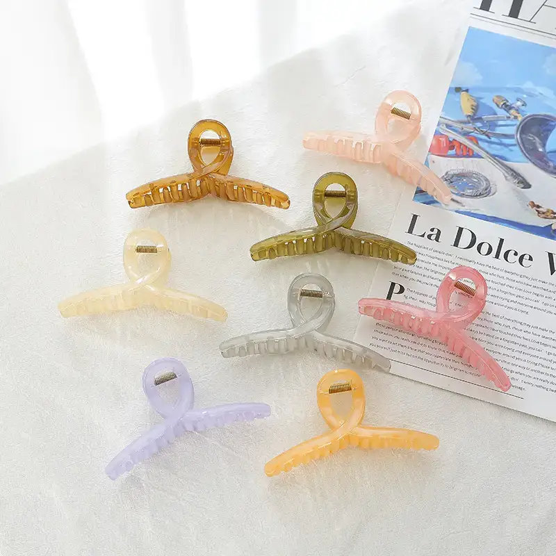 Clear Purple PC11cm Hairpin Clip All Match - Image 35