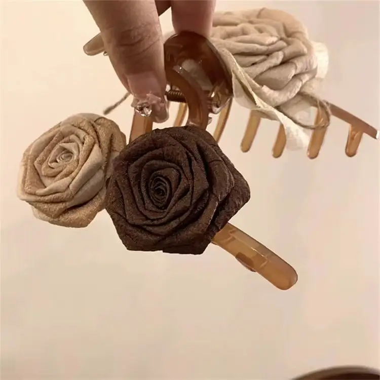 New Maillard Rose Flower Hair Clip for Women — feature 6
