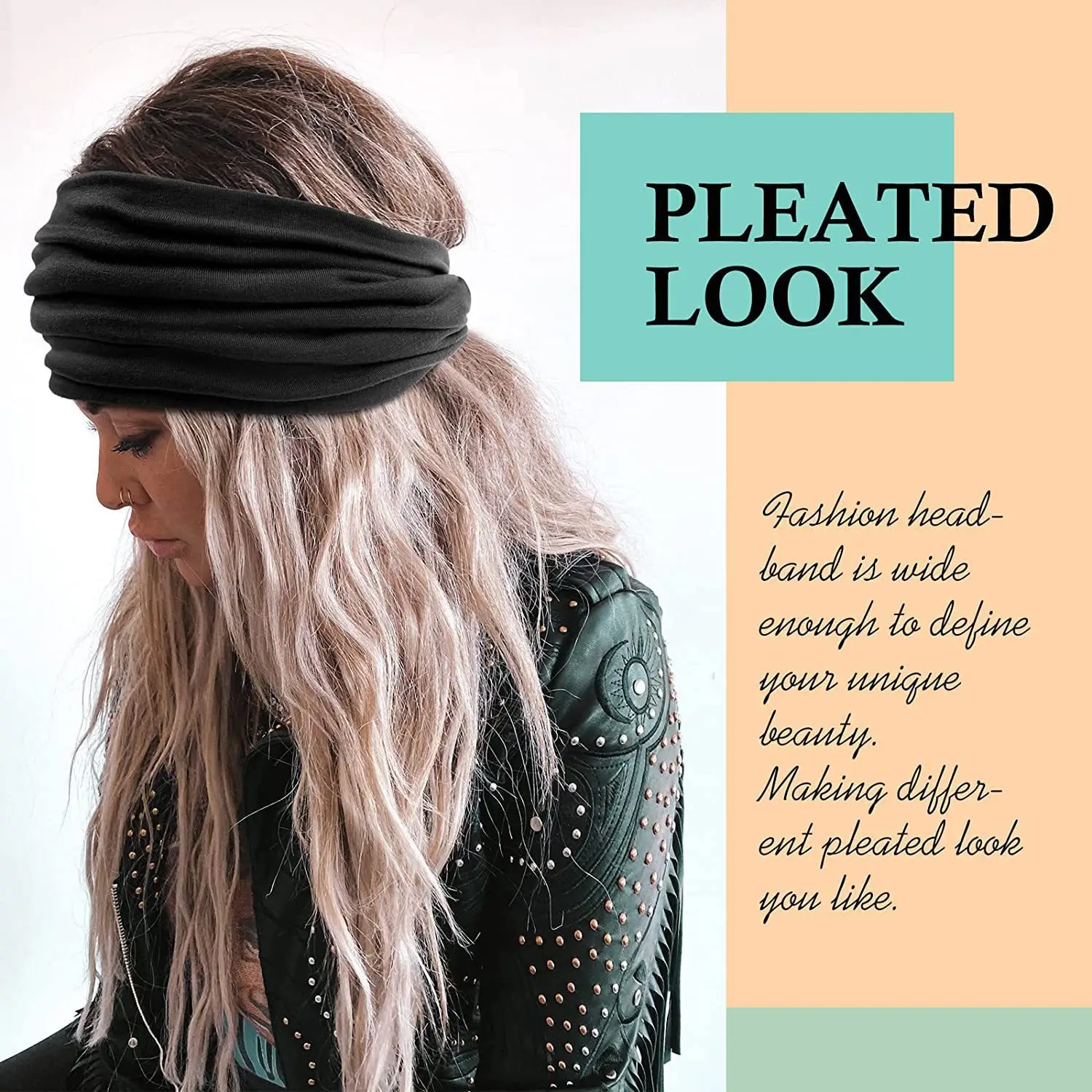 Grey Elastic Crosshead Hair Band 18cm Wide - Image 9