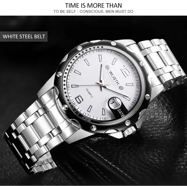 Men's Stainless Steel Waterproof Calendar Watch — feature 11
