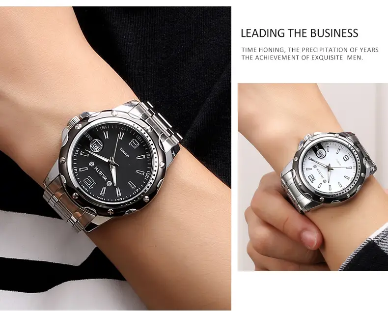 Men's Stainless Steel Waterproof Calendar Watch — feature 12