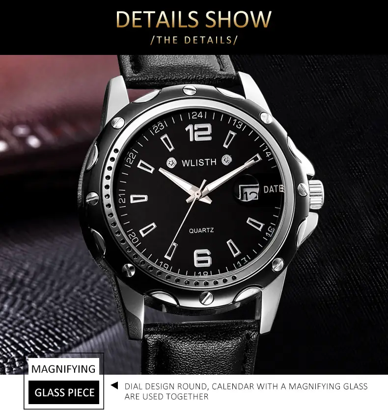 Men's Stainless Steel Waterproof Calendar Watch — feature 4
