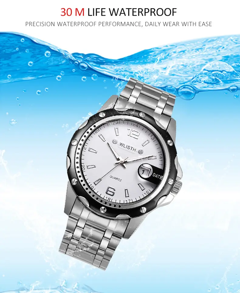 Men's Stainless Steel Waterproof Calendar Watch — feature 6