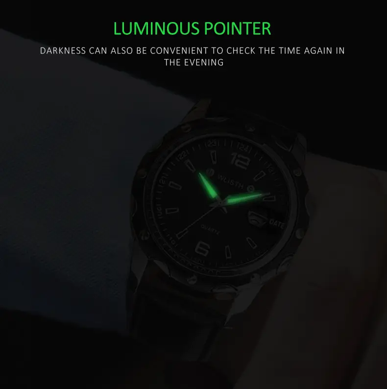 Men's Stainless Steel Waterproof Calendar Watch — feature 7