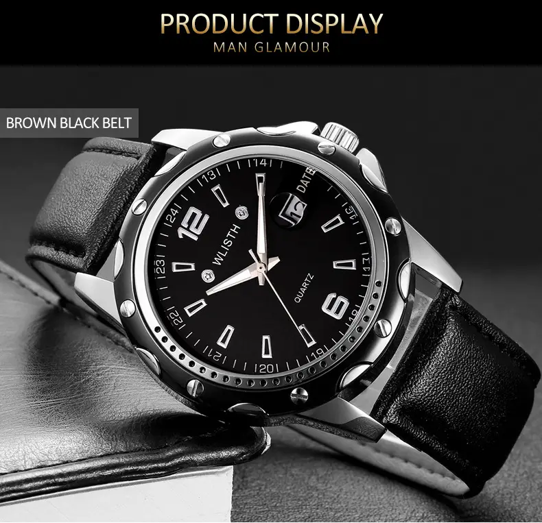Men's Stainless Steel Waterproof Calendar Watch — feature 9