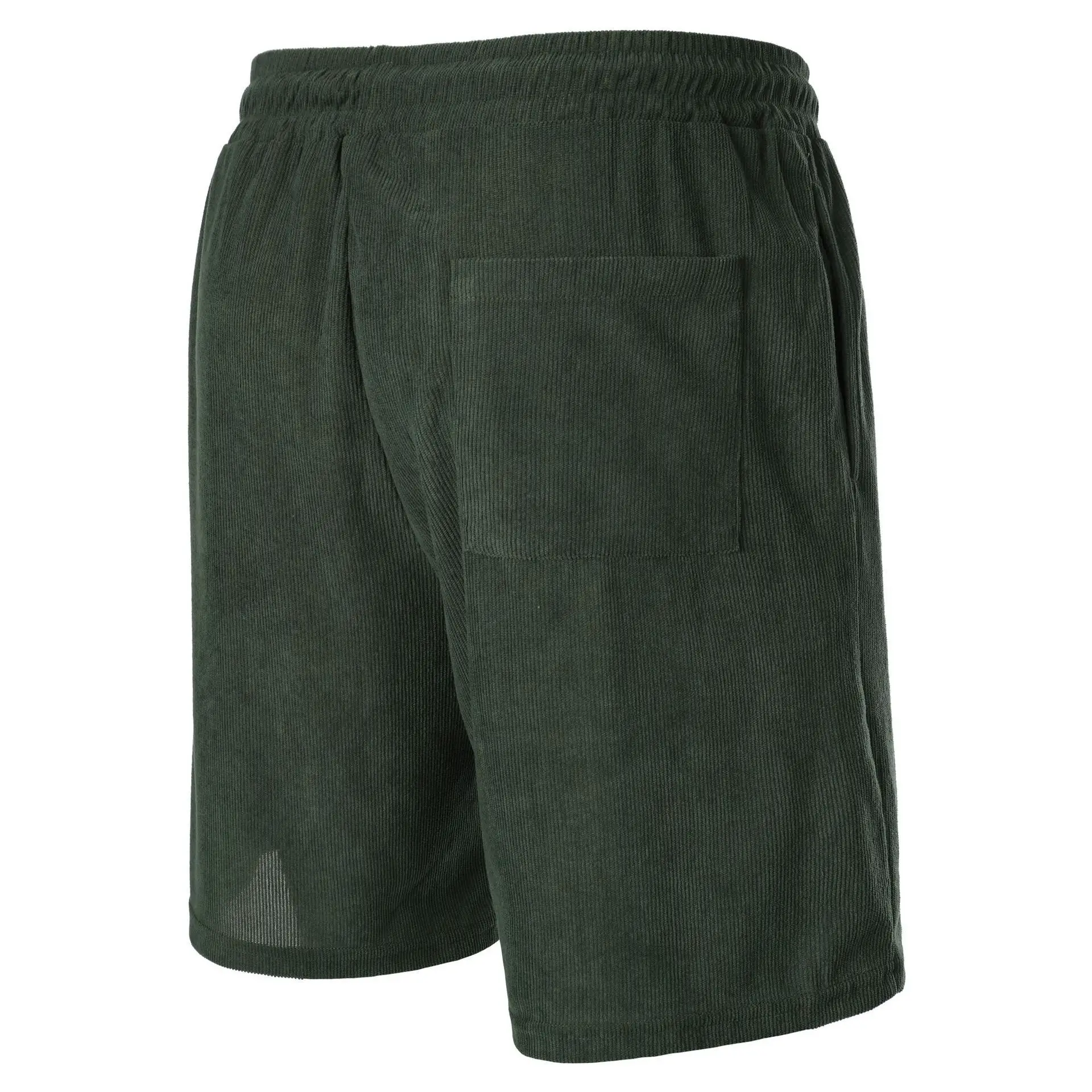 Men's Beige Lace-up Shorts with Drawstring Waist — feature 32