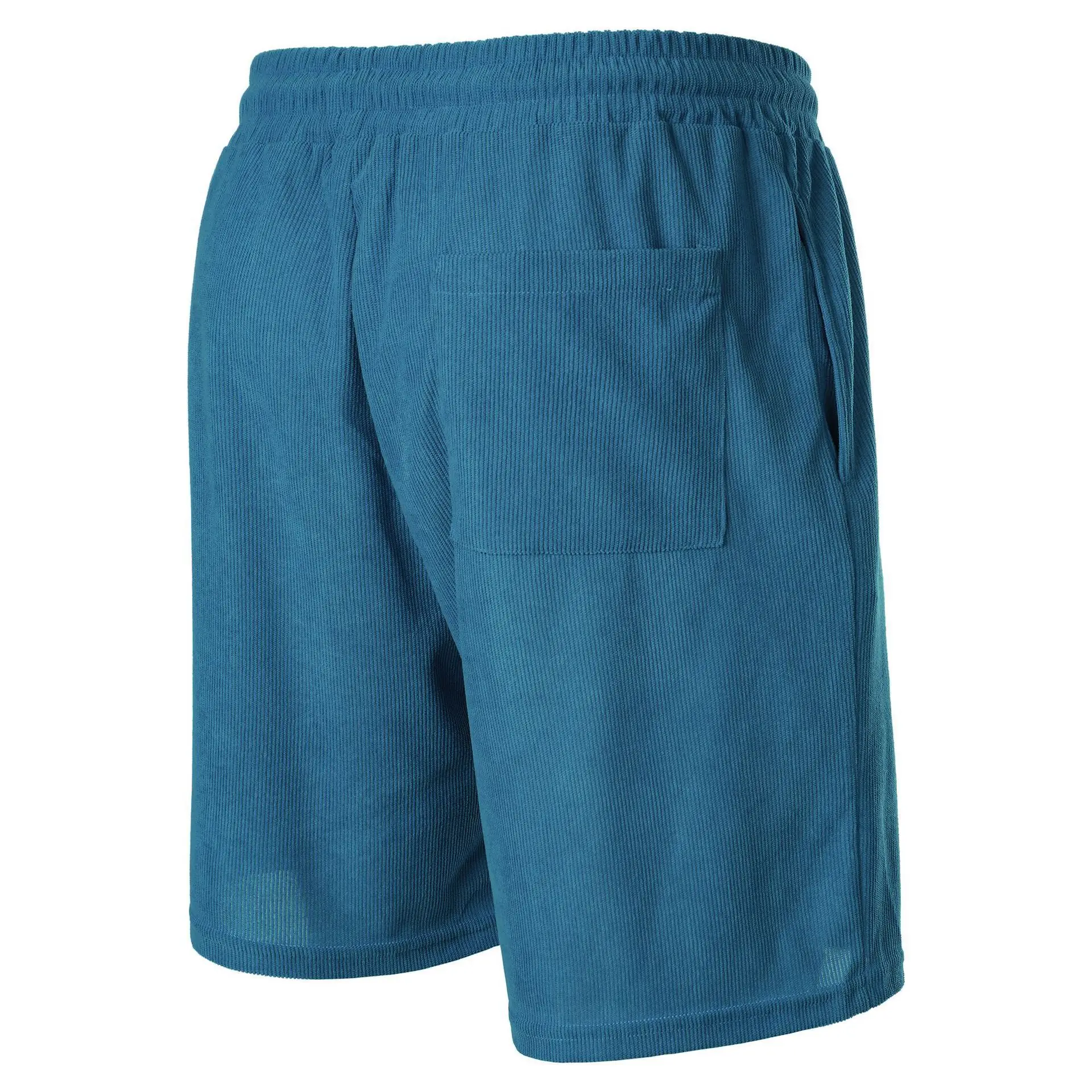 Men's Beige Lace-up Shorts with Drawstring Waist — feature 38