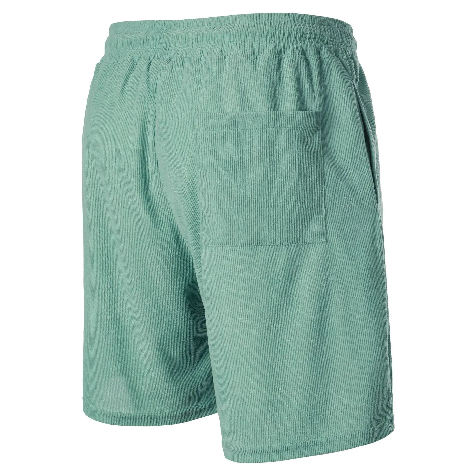 Men's Beige Lace-up Shorts with Drawstring Waist — feature 7