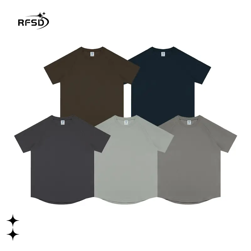 RFSDF Men's Cool T-Shirt 2024 Summer Brown Grey - Image 7