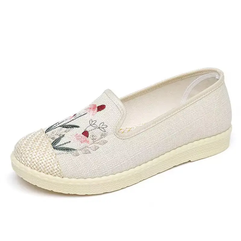 Spring and Summer New Old Beijing Cloth Shoes Women's Shoes Canvas Shoes Non-slip Soft Sole Slip-on Shoes Comfortable All-match Fisherman Shoes - Image 6