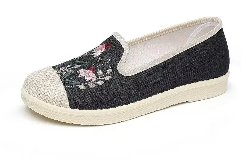 Spring and Summer New Old Beijing Cloth Shoes Women's Shoes Canvas Shoes Non-slip Soft Sole Slip-on Shoes Comfortable All-match Fisherman Shoes — feature 16