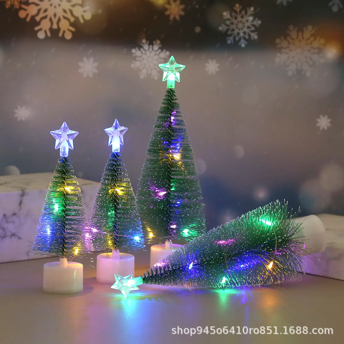 Christmas Tree Night Lights Green Decorative Ornament - Image 3