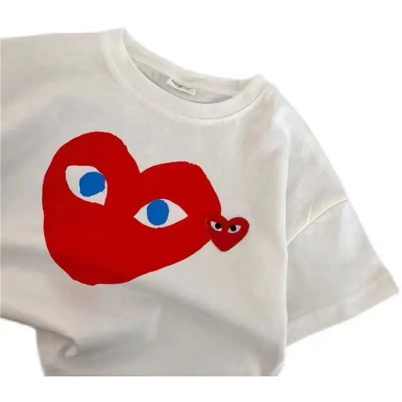 Children's Cotton T-Shirt Set with Heart Design - Image 5
