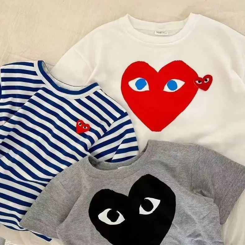 Children's Cotton T-Shirt Set with Heart Design — feature 2
