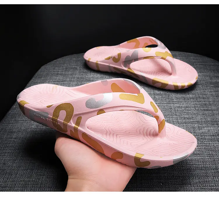2024 Men's Printed Black Sandals with Gold Design — feature 23