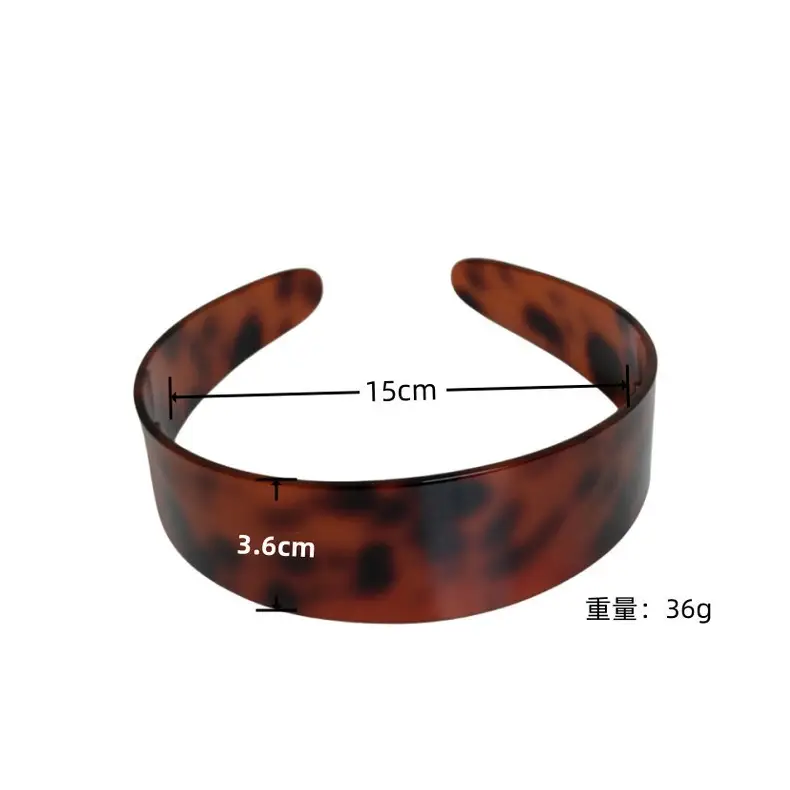 Leopard Print Wide Bristle Headband with Teeth - Image 6