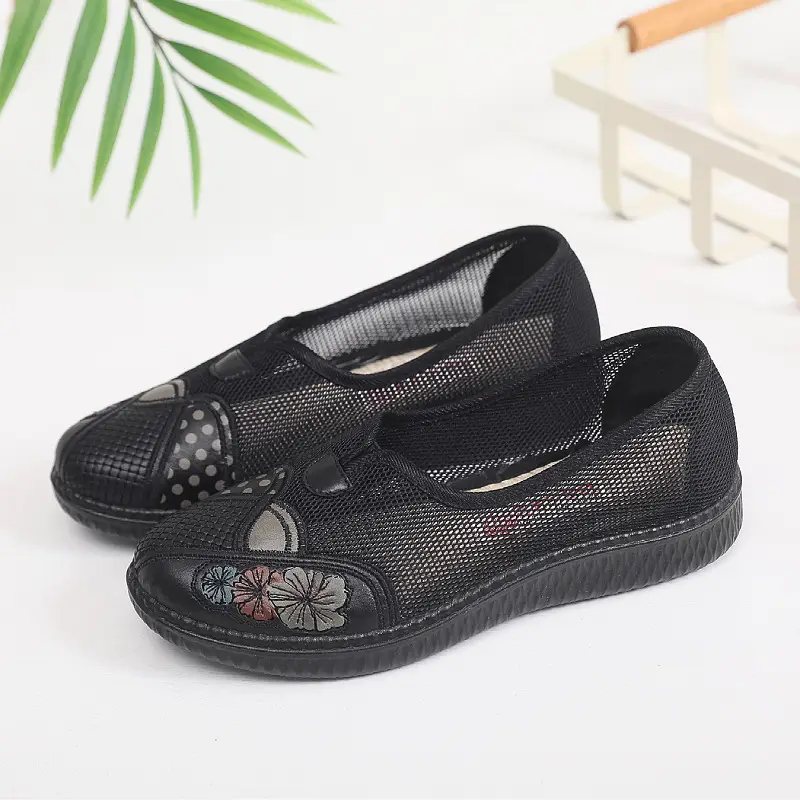 Old Beijing Cloth Shoes Women's New Moms Shoes Elderly Cloth Shoes Women's Non-slip Old Women's Shoes Comfortable Flat Milk Shoes - Image 6
