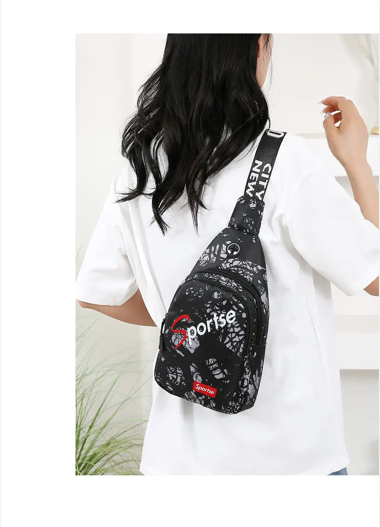 Men's Blue Pirate Print Crossbody Bag — feature 15