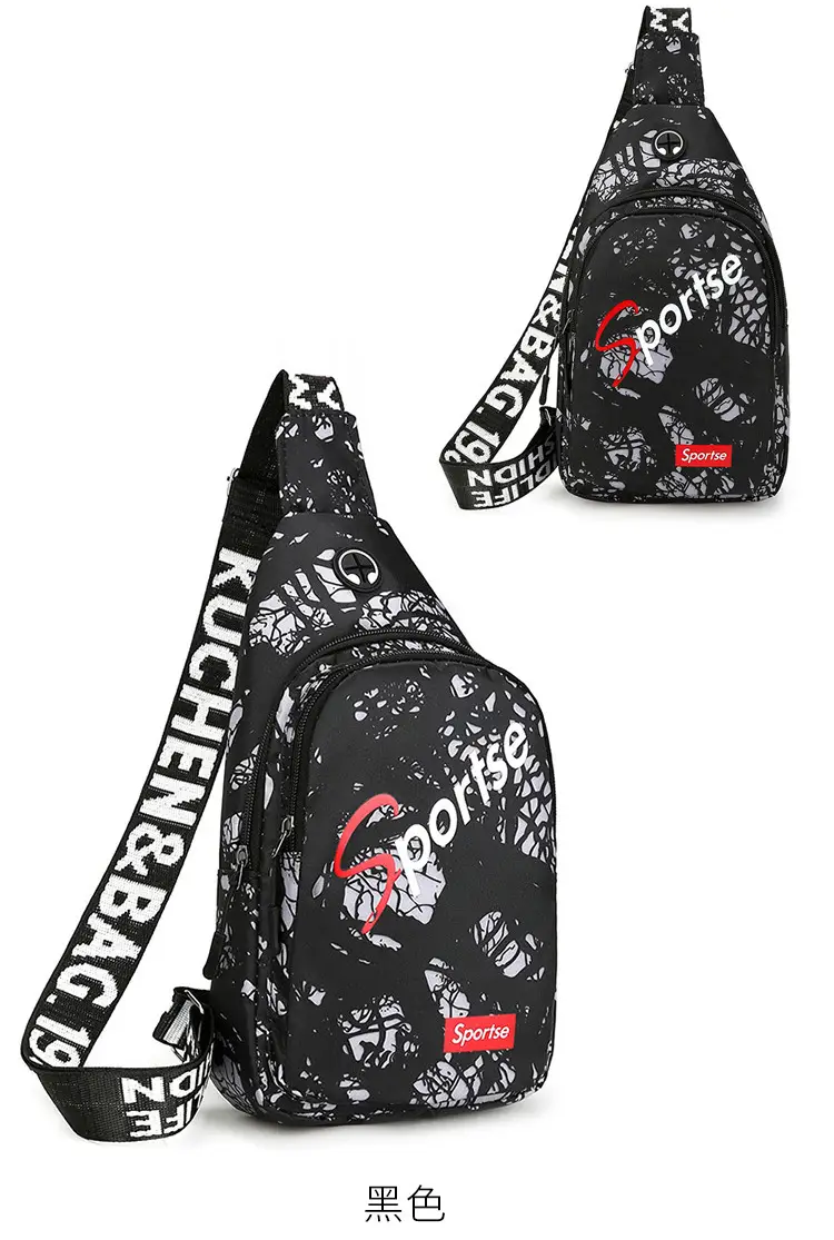 Men's Blue Pirate Print Crossbody Bag — feature 26