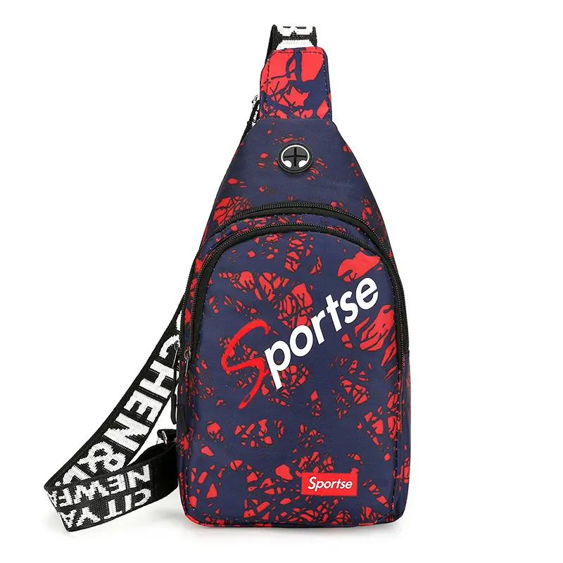 Men's Blue Pirate Print Crossbody Bag