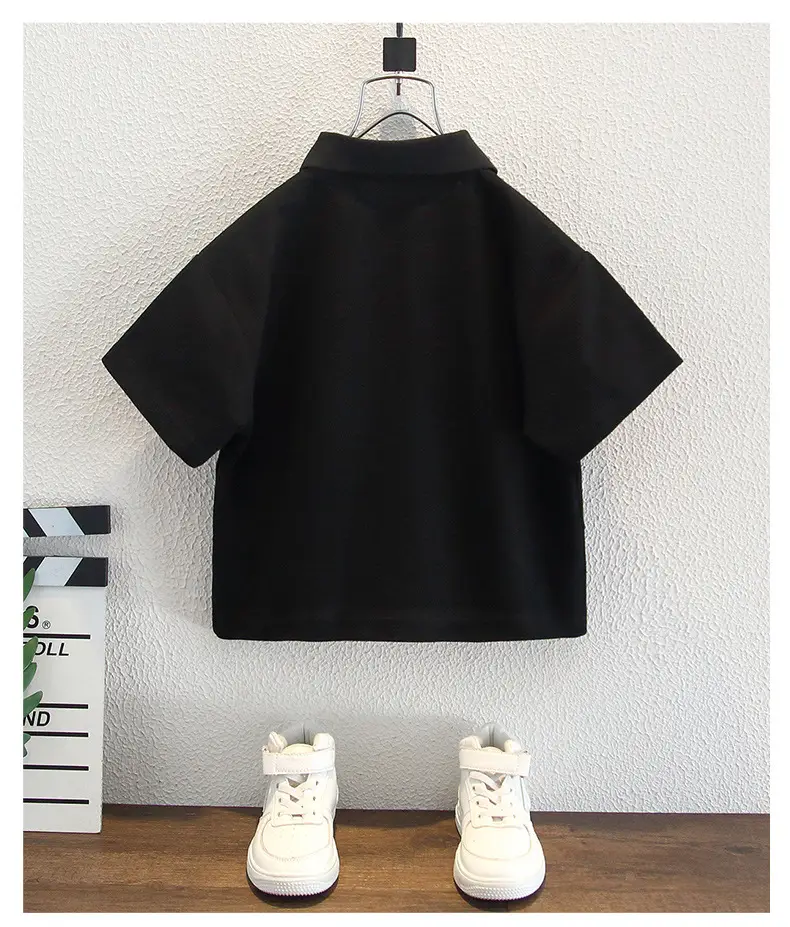 Kids White Short Sleeve T-Shirt Polo Shirt 2025 — feature 6
