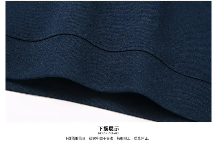 Middle-Aged Men's Black Long Sleeve Knitted T-Shirt — feature 26